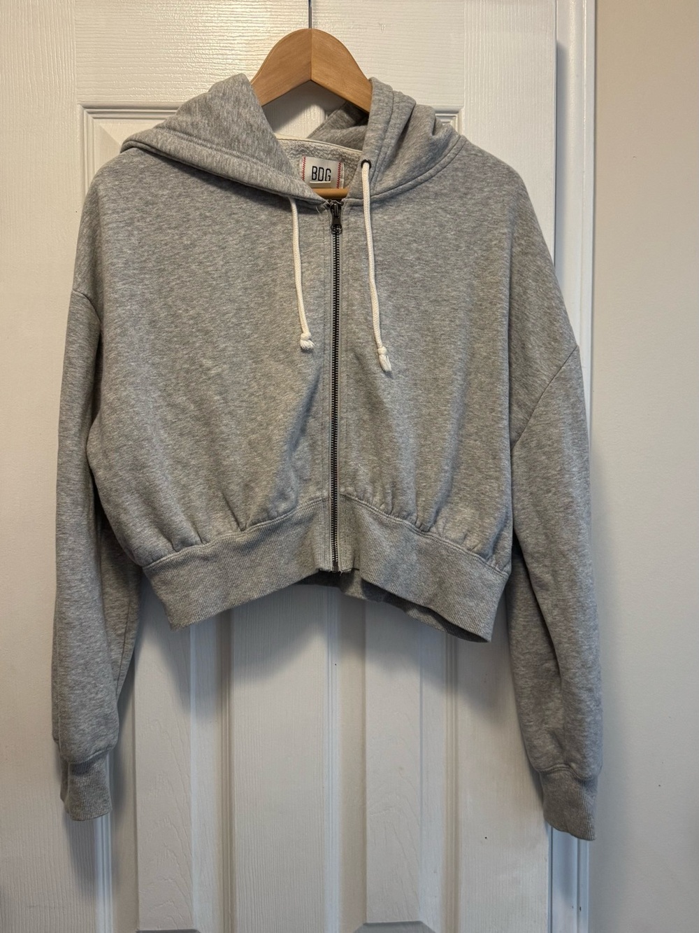 BDG Cropped Zip Up Hoodie